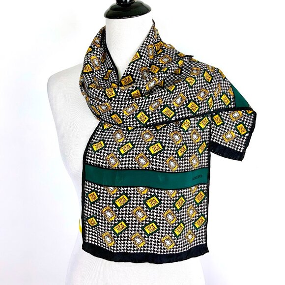 Vintage Adolfo‎ For Baar & Beards All Silk Scarf - Picture 1 of 16